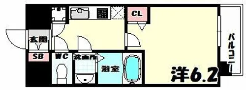 ララプレイス神戸西元町【7階】の間取り
