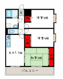 ガーデン成法【7階】の間取り