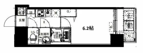 Alivis福島海老江【8階】の間取り
