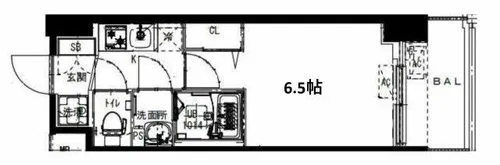 Alivis福島海老江【5階】の間取り
