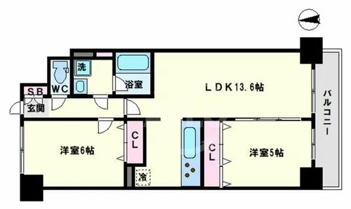 F-TAMATSUKURI【10階】の間取り