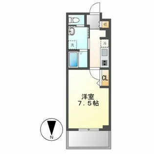 1Kの間取り画像