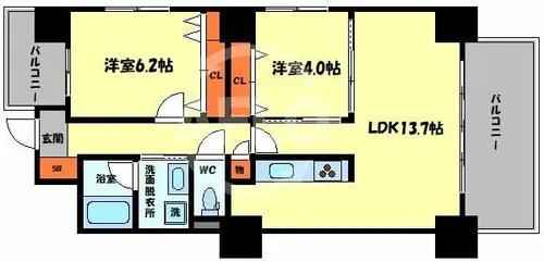 ブランメゾン@船場【3階】の間取り