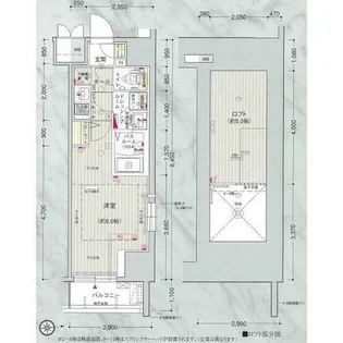 エステムコート名古屋・栄デュアルレジェンド【509号室】の間取り