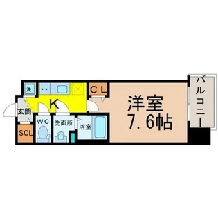 プレサンスジェネ栄【4階】の間取り