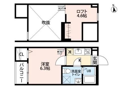 ヴィルシーナ【2階】の間取り