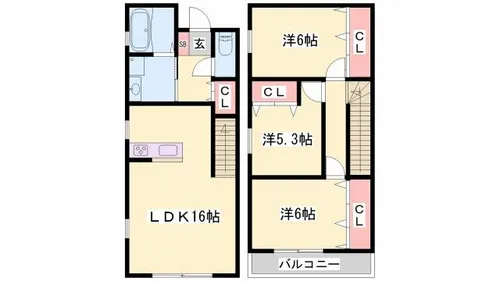 兵庫県姫路市青山北2丁目【一戸建】の間取り