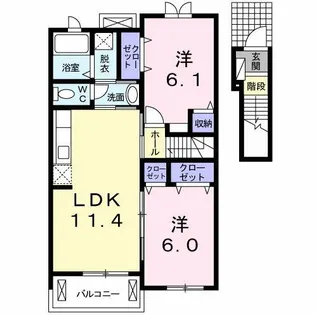 レジデンス井龍【203号室】の間取り