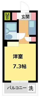 サンロイヤル鳴尾【2階】の間取り