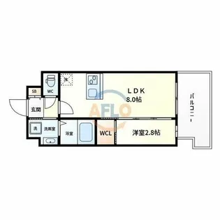 Alivis放出【8階】の間取り