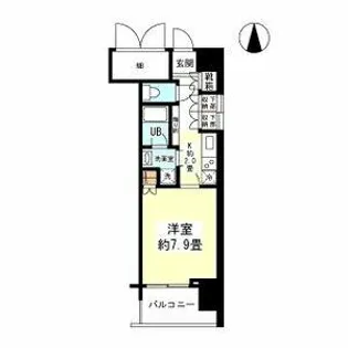 アンビエンテ四ツ橋【10階】の間取り