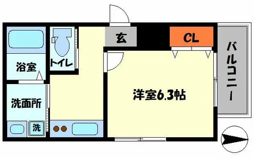 L.fino岸里WEST【2階】の間取り