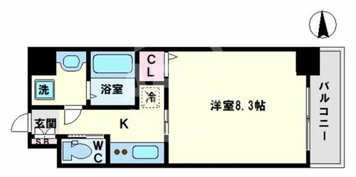 コスモ真田山【4階】の間取り
