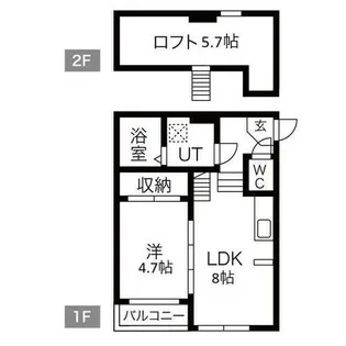 エアストSA【1階】の間取り