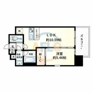 プレジオ難波【10階】の間取り