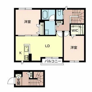 ケーズハモニー南植松【2階】の間取り