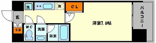 スプランディッド中之島DUE【3階】の間取り