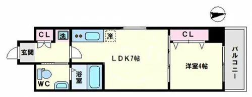 La CASA玉造【3階】の間取り