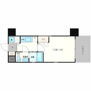 ベルエ難波西【15階】の間取り