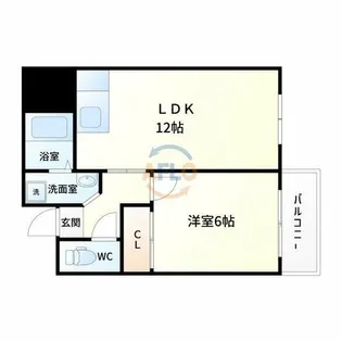 JMRレジデンス新大阪【2階】の間取り