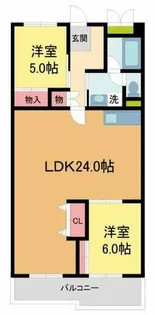 新伊丹住宅【5階】の間取り