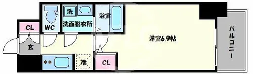 サムティ天王寺EAST【4階】の間取り