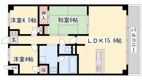 メゾンヨコハマ【502号室】の間取り
