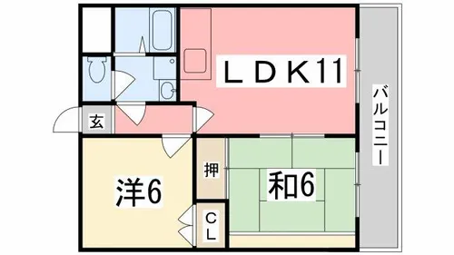 シティライフ保城【301号室】の間取り