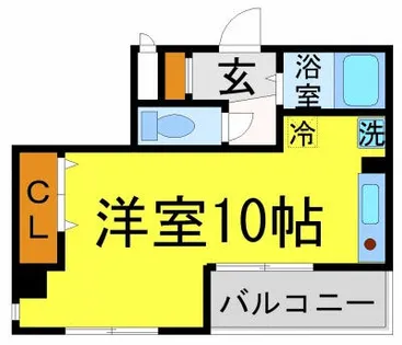 レザムルーズ西宮【1001号室】の間取り