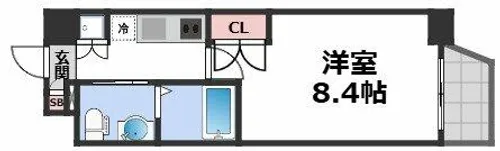 Gramercy Nipponbashi【12階】の間取り