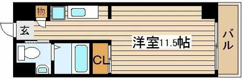 ZERO大淀中【9階】の間取り