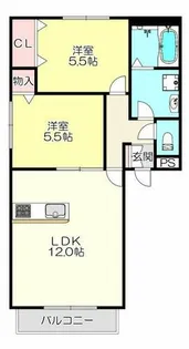 ファミーユ林寺【2階】の間取り