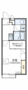 レオパレステイルザウエスト【2階】の間取り