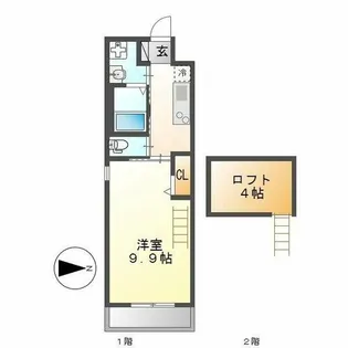 FLAT御器所【301号室】の間取り