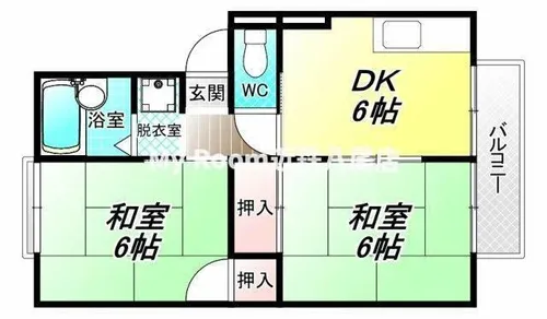 サニーハイツフミB棟【2階】の間取り