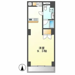 スクエア名駅南【411号室】の間取り