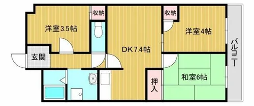 ファミール永田【507号室】の間取り
