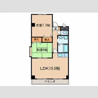 ウイングヒルズ【3階】の間取り