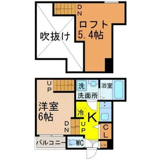 イデアーレ尼ケ坂【2階】の間取り