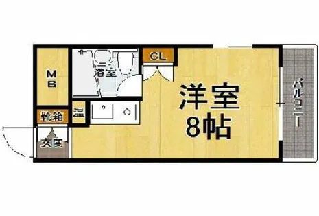 ハッピーエステート大濠【1階】の間取り