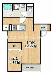 F+style天美東4号館【2階】の間取り