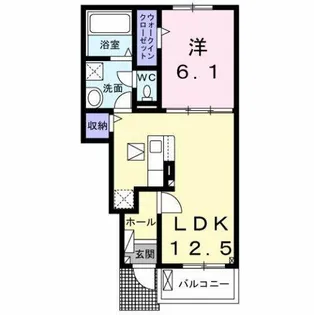 フェリックスコート西内張ノース【1階】の間取り
