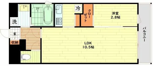 大阪府大阪市西区本田2丁目【マンション】の間取り