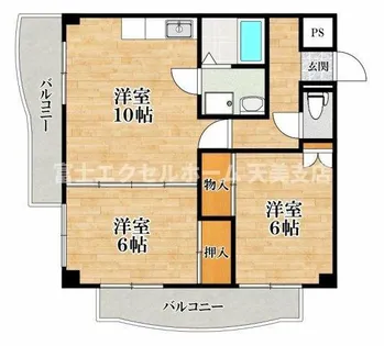 パシフィック天美第20ビル【210号室】の間取り