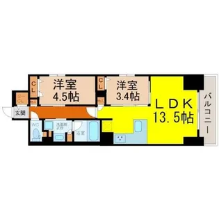 プレサンス ロジェ 栄三丁目【4階】の間取り