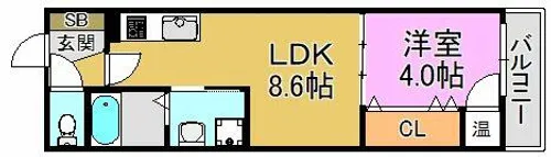 F asecia Rumina【1階】の間取り