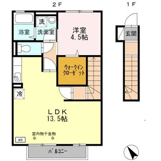 泰山木苑 A棟【2階】の間取り