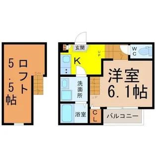 SERENUS塩釜口(セレヌス塩釜口)【2階】の間取り