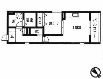 Anecis上小田井【101号室】の間取り