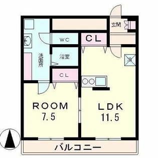 アバンギャルド【1階】の間取り